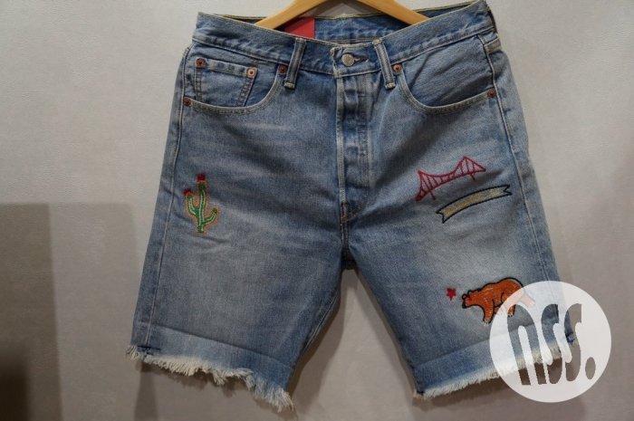 「NSS』LEVI'S LEVIS 501CT 23679 0003 刺繡 牛仔短褲 W29 W30 W32 W34