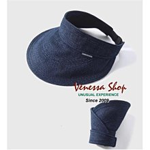 小V私家~ 夏日出遊必備遮陽帽 抗UV 2025新款 可折疊空頂大帽簷 女の單寧風牛仔色防曬帽 2色 (Y1782)