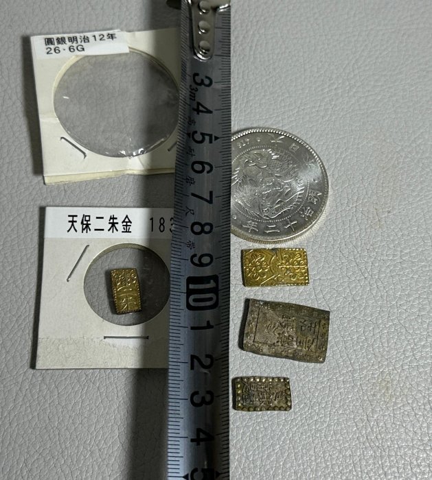 古玩輕鬆拍】古日本江戶古貨幣🪙古銭收藏「明治12年圓銀參考品」「1832