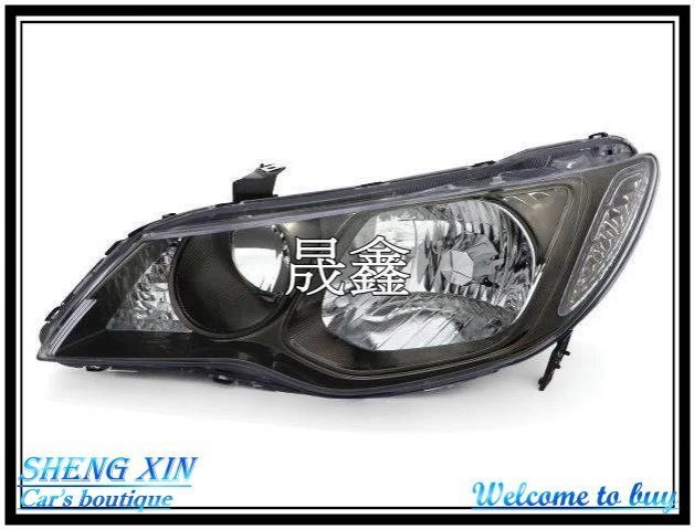 《晟鑫》全新 CIVIC 09~12年 HONDA K12 FD2 喜美八代 HID版 原廠型 鈦黑大燈 一邊價格