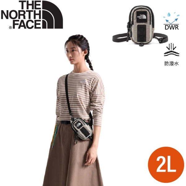 【The North Face 美國HOT SHOT 迷你單肩背提包/手機包《棕灰》】8JCG/DWR防潑/輕量/戶外
