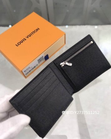 Fold Wallet Lv Wallet Men With Id Amerigo Wallet Luxury Taiga