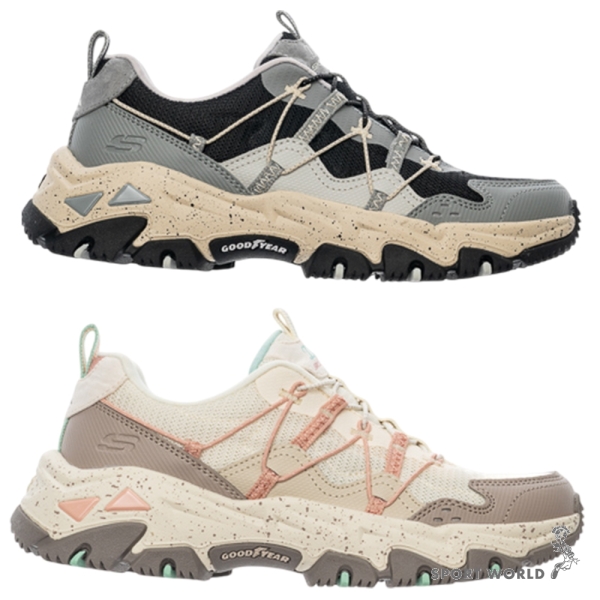 Skechers 越野跑鞋 女鞋 避震 D LITES HIKER 黑灰/米【運動世界】180129BKGY/180129NTMT