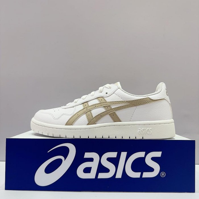 ASICS JAPAN S 男女款 白色 奶茶色 經典款 皮革 復古 運動 情侶鞋 休閒鞋 1203A615-102  24Q4
