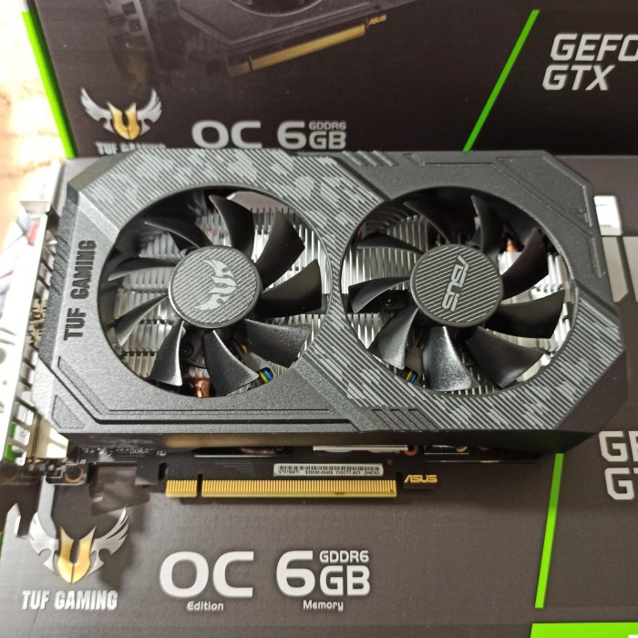 ASUS華碩GTX 1660Ti OC 6G TUF GAMING顯示卡-2022年4月1日購買已拆封已註冊-快來酸