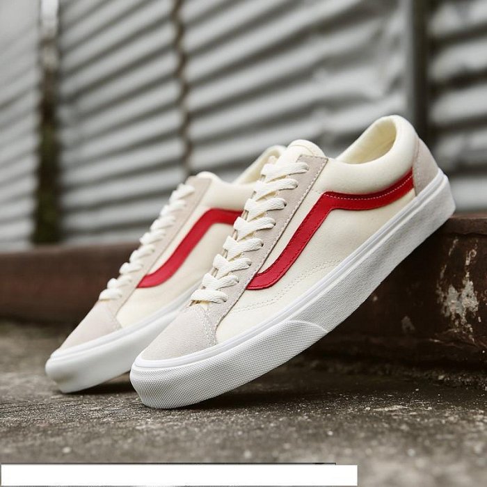 【Hot】 Vans vault OG style 36 LX marshmallow 17SS 白紅 GD權志龍
