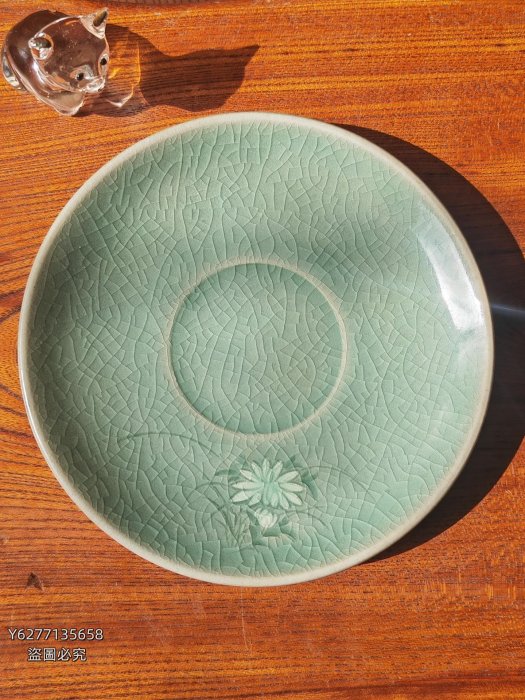 高麗青瓷世昌（金世龍）作三才蓋碗蓋杯商品尺寸：杯口直徑6高6 碟子