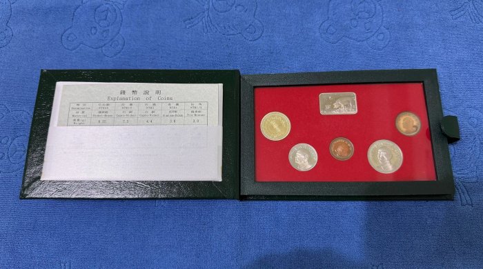 中華民國84年發行，中央造幣廠製，台灣銀行乙亥- 豬年精鑄生肖套幣