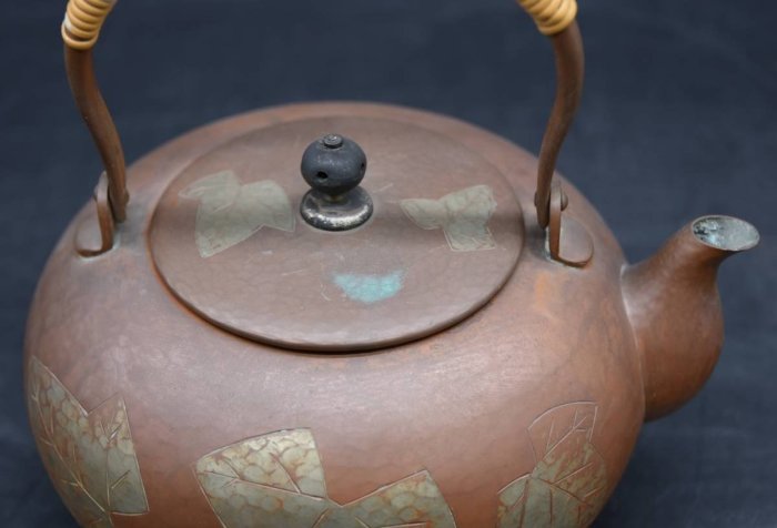 日本玉川堂銅製葉文急須湯沸銅製水壺~ 無形文化財人間國寶| Yahoo拍賣