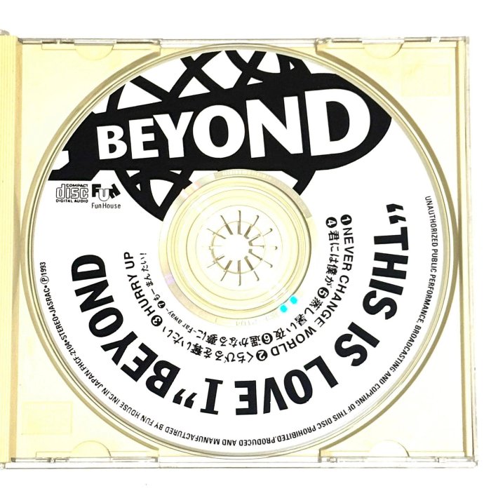 Beyond 1993 This Is Love 1 日文專輯/ Fun House 日本早期版專輯CD 無