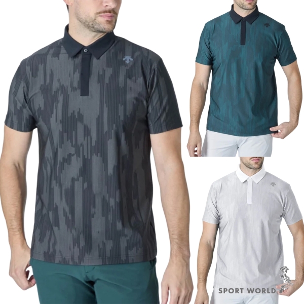 Descente Golf 迪桑特 短袖上衣 男裝 防曬 涼感 速乾【運動世界】DG6SHS09MT-BK00/DG6SHS09MT-GR00/DG6SHS09MT-WH00