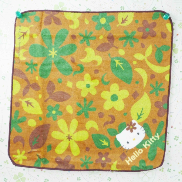 【震撼精品百貨】Hello Kitty 凱蒂貓~方巾/毛巾-迷彩樹葉