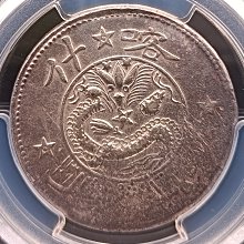 1913年中國民國新疆省造喀什餉銀五錢 （中心星背五星バージョン） 中華民國新疆喀造餉銀五錢PCGS VF92 中心點邊五角星版逆背稀少