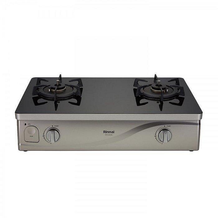 桃園市免運 林內牌 RTS-Q230G(B) 臺爐式感溫二口爐 雙層感溫 雙層安心