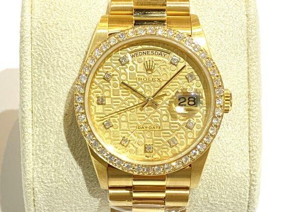 【伯恩鐘錶】Rolex 勞力士 18238 DAY-DATE 紅蟳 18K勞力士金錶 18038.118238參考