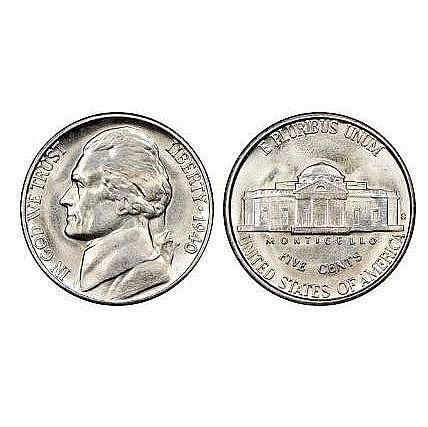 【H2Shop】美國 美元 5美分 5分 cents 1938-1941年 錢幣 硬幣 美金 銅鎳