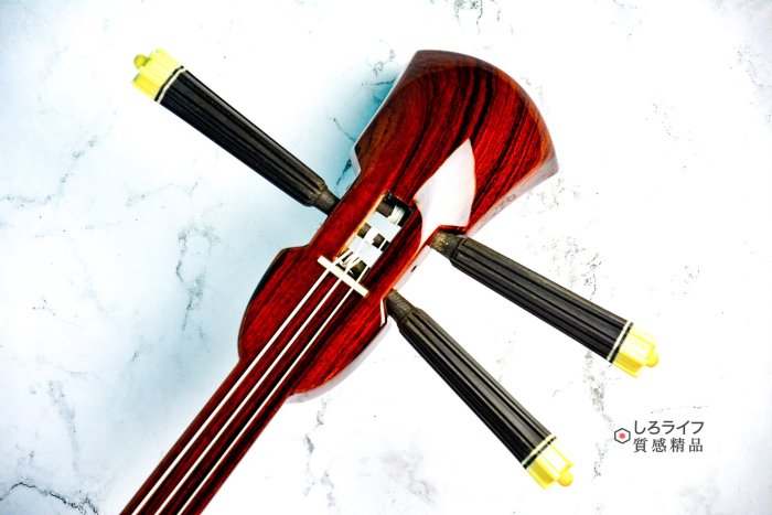 紫檀沖繩三線』 真蛇皮エレキ三線琴附經典高規格鱷魚紋硬式琴盒音色