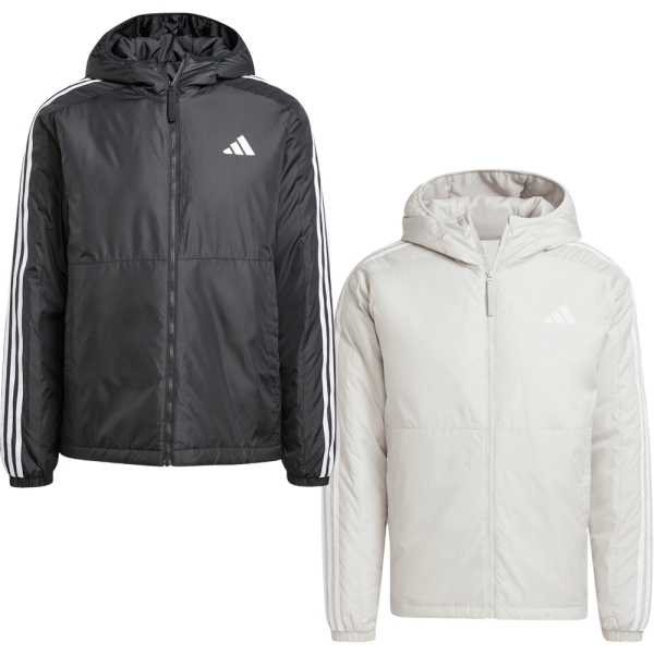 【下殺】Adidas 連帽外套 男裝 鋪棉 防潑水 黑/米【運動世界】JD1032/JD1033