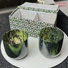 全品創匯期甘肅祁連山碧玉夜光杯一對唐代詩句葡萄美酒夜光杯就指的這老