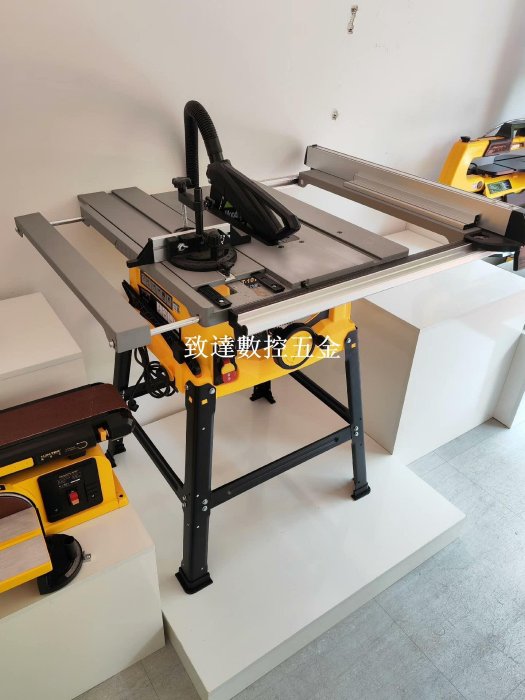 洛克士二手10寸木工推臺鋸 多功能無塵切割機 家用裁板鋸 工作臺精密鋸 完整配件 九成新【致達數控五金】