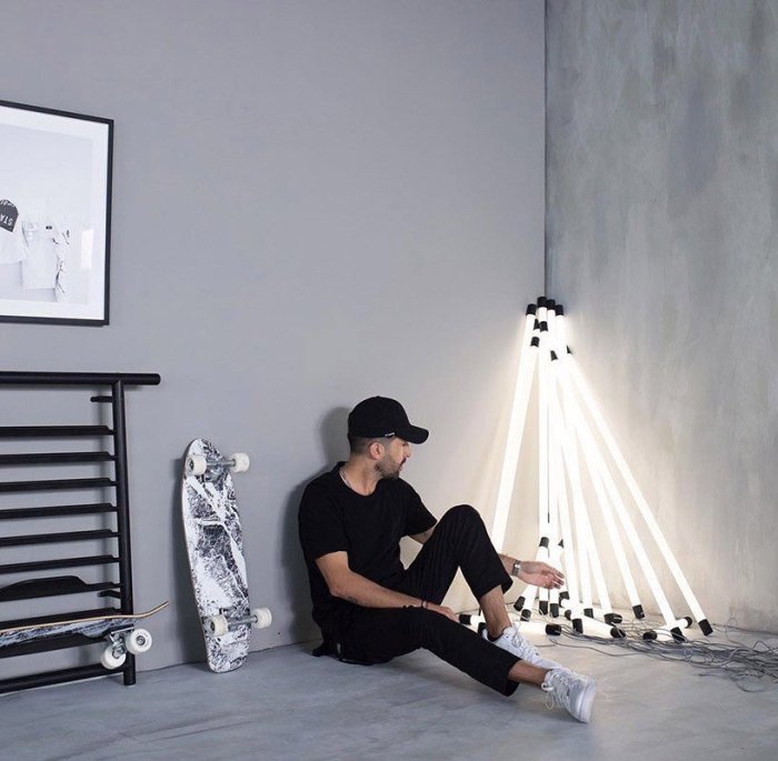 最終　希少　SPÄNST IKEA×STAMPD LEDスティックライト STAMPD X IKEA SPÄNST LED light stick lamp 134cm/52
