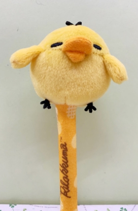 【震撼精品百貨】Rilakkuma San-X 拉拉熊懶懶熊~拉拉熊絨毛造型原子筆/中性筆-小雞餅乾#26034