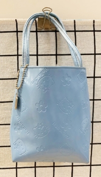【震撼精品百貨】凱蒂貓 Hello Kitty~日本SANRIO三麗鷗 KITTY 手提袋-浮雕藍#83775