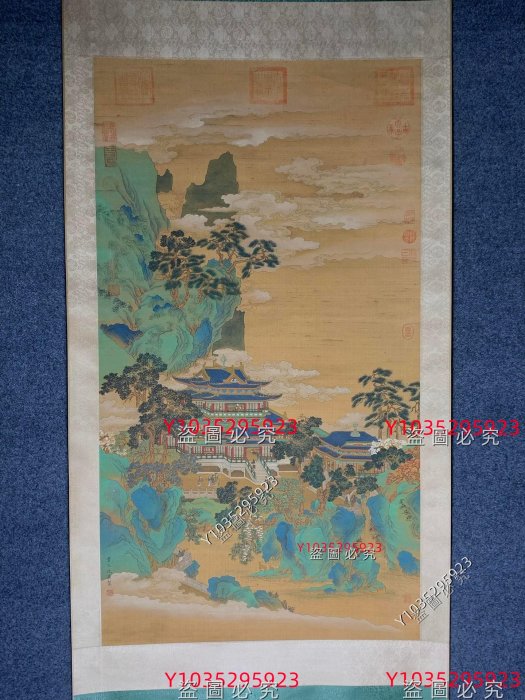 仇英（1505-1552），仙山樓閣圖，明代畫家，與沈周、文徵明、唐寅并稱