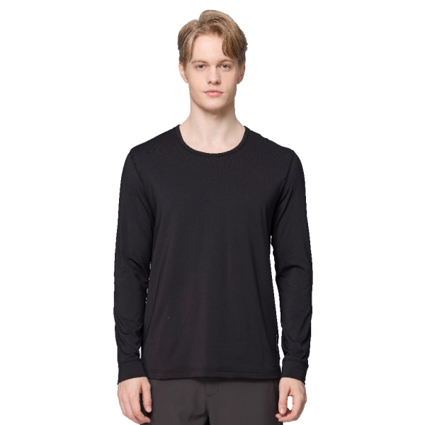 【Wildland 荒野 男 Super hot石墨烯圓領保暖衣《黑》】W2686/發熱衣/戶外運動機能上衣/運動衫