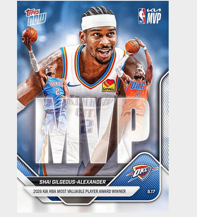 【大一卡店】Shai Gilgeous-Alexander - 2025-26 NBA Topps NOW® - Card MVPA