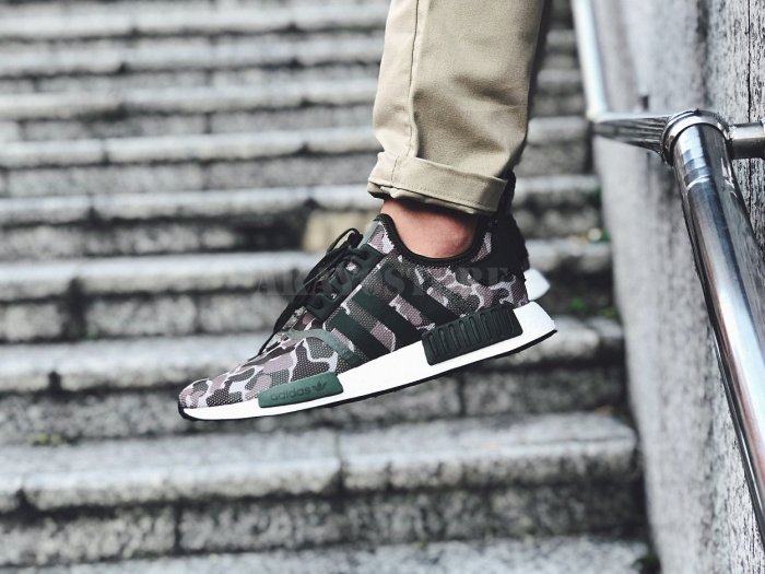 adidas gazelle silver green womens Adidas NMD R1 Trace Camo Grey (D96617) – Prime main image 1