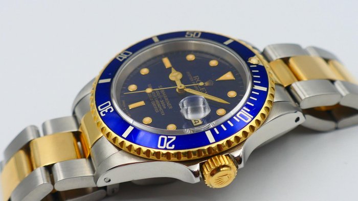 【超好價】1990年份罕見極美品T25藍面ROLEX勞力士16613盒單全16803 116613LB 116613參考