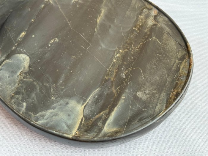 藏書樓】歙硯(金星坑龜甲玉帶金星金暈，超大蟬形硯) | Yahoo拍賣