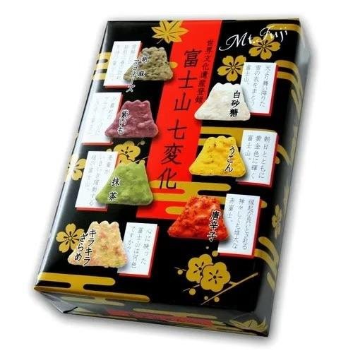＊日式雜貨館＊日本限定 富士山造型煎餅禮盒 富士山七變化 七口味 仙貝禮盒 30枚入 32枚入 日本限量