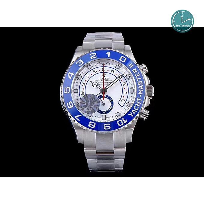 Rolex  勞力士   Yacht Master II 遊艇名仕II系列116680 白色盤  藍陶瓷圈口 銀色時分針
