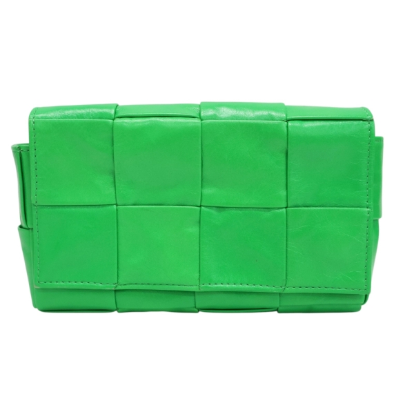 BOTTEGA VENETA BV 寶緹嘉 綠色 牛皮 Cassette 腰包 【二手名牌BRAND OFF】