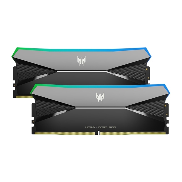 Acer HERA メモリ DDR5 8400 48GB silver Acer Predator Hera DDR5 8400 48G(24Gx2) CL40 雙通道超頻記憶體(銀