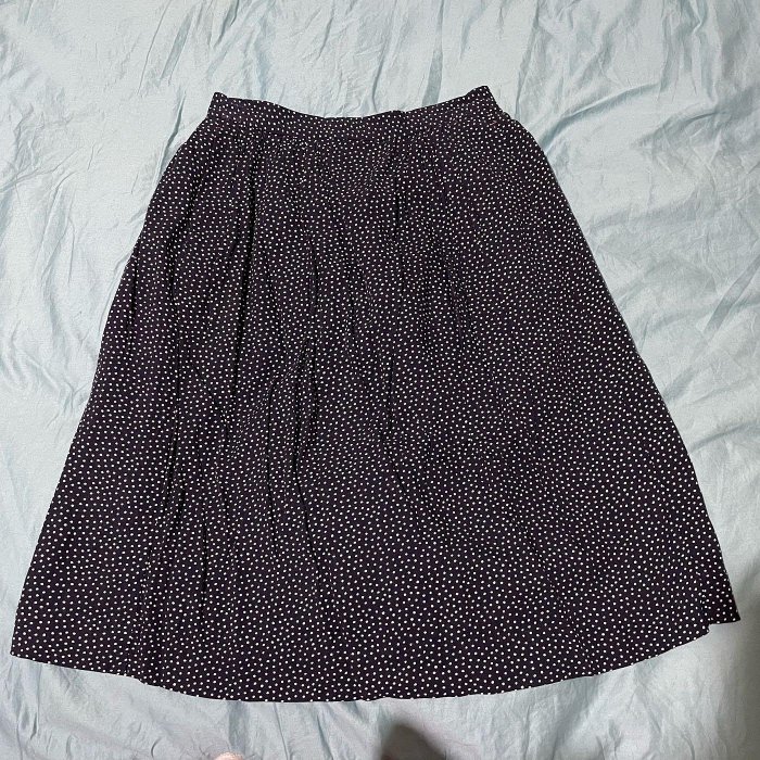 Uniqlo Ines de la Fressange聯名系列及膝裙 XS號 小波點