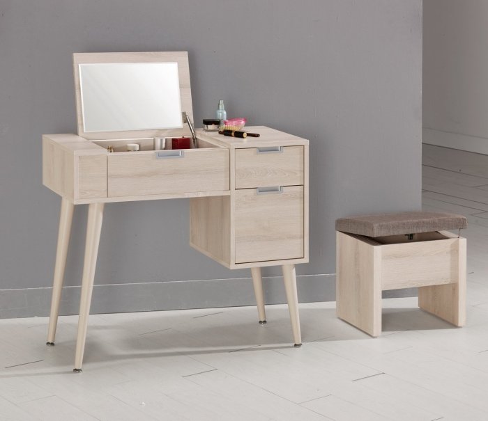 愛莎3尺化妝臺含椅子✧棠雲藝廊✧㎝