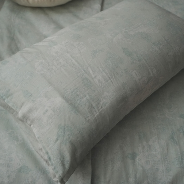 二層紗 碧綠莊園 加大床包三件組 觸感親膚柔軟 臺灣製 棉床本舖