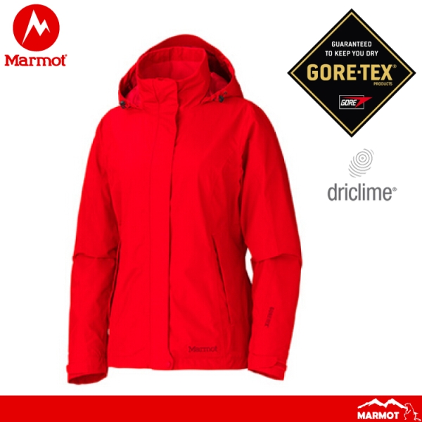 【Marmot 美國 女 Ridgerock防水透氣外套《番茄紅》】358506778/GORE-TEX/輕薄