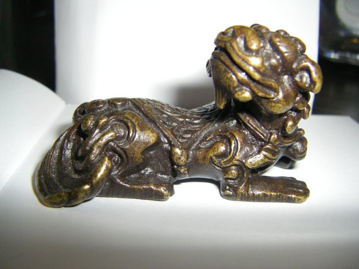 古銅　漢詩刻　獅子摘　印材　紙鎮　置物　V　7501 古銅 漢詩刻 獅子摘 印材 紙鎮 置物 V 7501