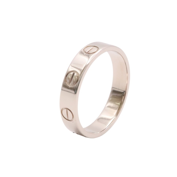Cartier 卡地亞 Mini Love 戒指 #49 K18白金 B4085100 【二手名牌BRAND OFF】