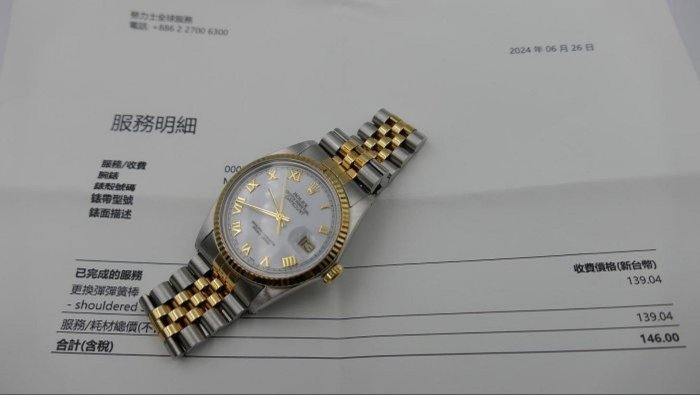 【美好時光】罕見原裝大羅馬白瓷色面! 勞力士ROLEX半金款16013 (錶帶無翻修)16233 116233參考