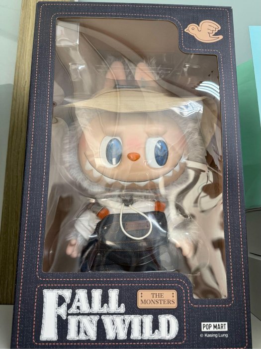 Labubu春天野在家 大野40公分大公仔絨毛軟膠材質 全新 正版商品