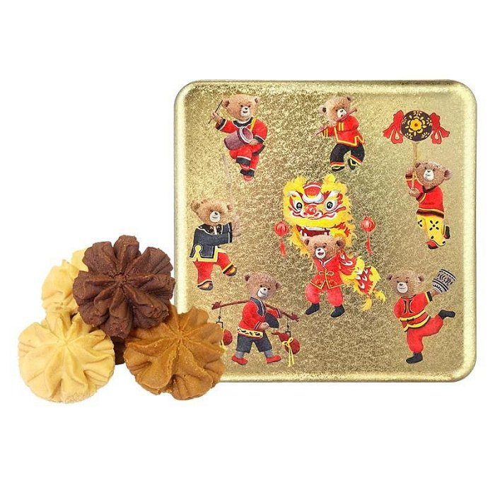 ＊日式雜貨館＊ 香港限定 珍妮曲奇小熊餅乾 jenny bakery香港必買伴手禮 2026最新包裝 金光閃閃系列 小熊餅乾