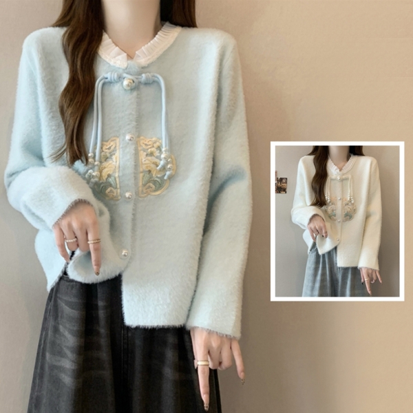 ＊ORead＊復古毛絨針織上衣毛衣外套(2色M~4XL)