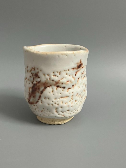 堀一郎 志野 湯呑 茶碗 加藤孝造 師事 堀一郎 志野 湯呑 茶碗 加藤孝造 師事 日本帶回志野燒湯吞杯
