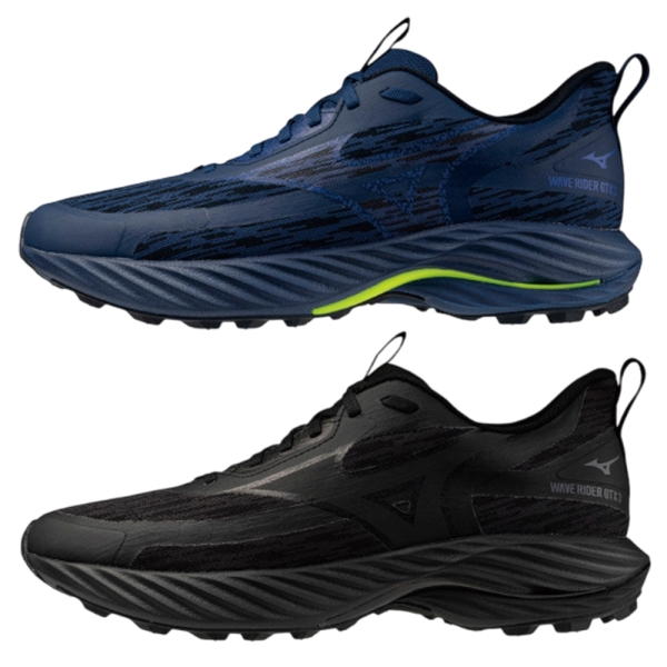 Mizuno 美津濃 慢跑鞋 男鞋 防水 WAVE RIDER GTX 3 深藍/黑【運動世界】J1GC257951/J1GC258052