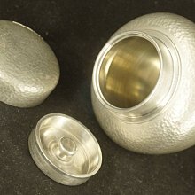 間村自造　茶筒 茶壺 錫製 茶道具古錫 茶入茶壺 日本古漾】261205 日本錫製錫茶罐茶入茶壺茶筒間村自造槌目